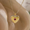 Simple Style Commute Heart Shape Copper Plating Inlay Zircon 18k Gold Plated Pendant Necklace