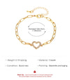 Simple Style Commute Heart Shape Gold Plated Alloy Wholesale Bracelets