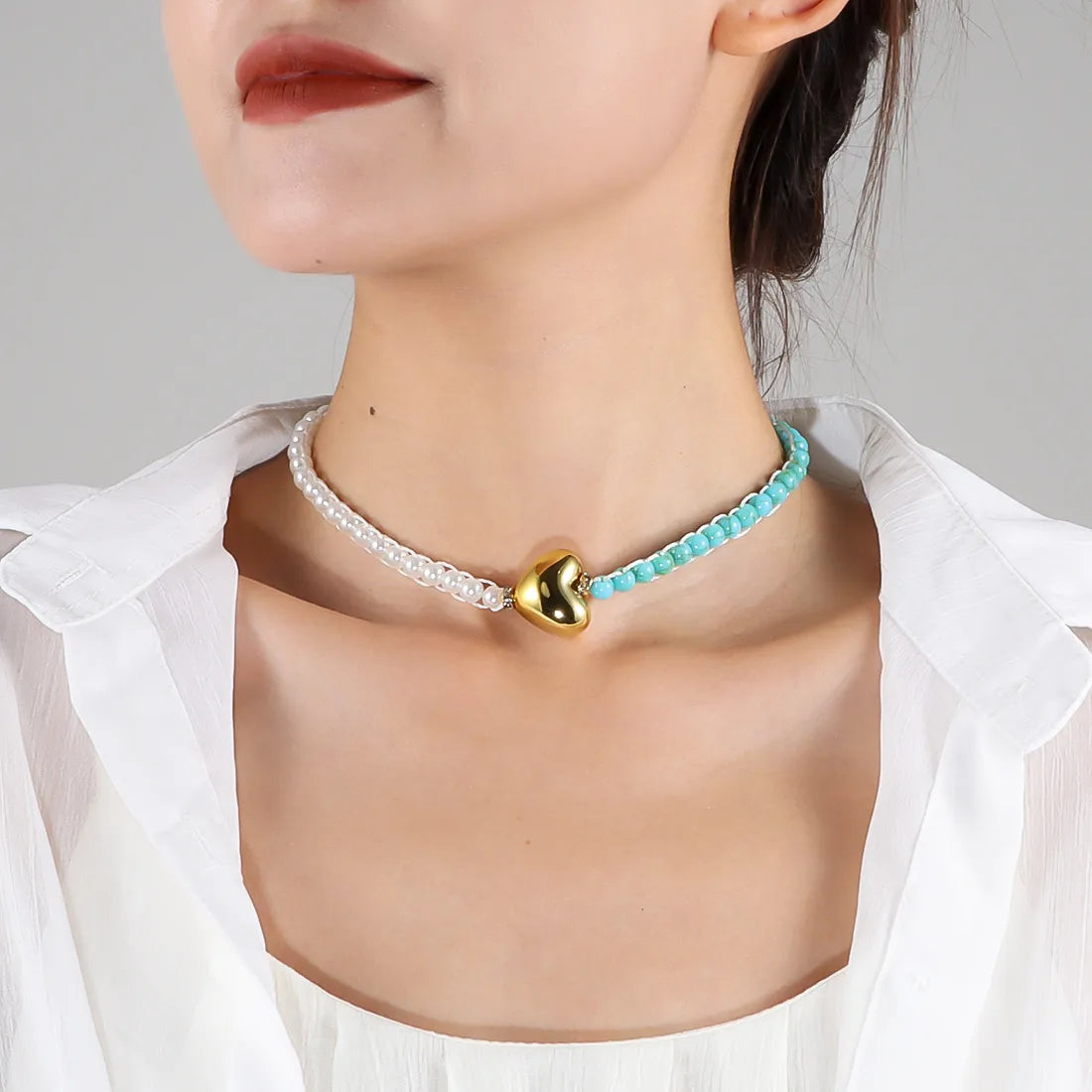 Simple Style Commute Heart Shape Plastic Wholesale Choker