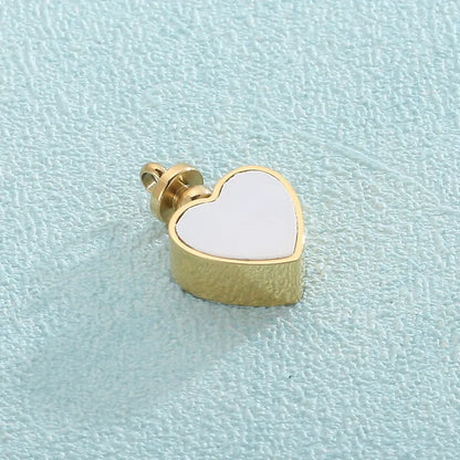 1 Piece Stainless Steel Shell 18K Gold Plated Heart Shape