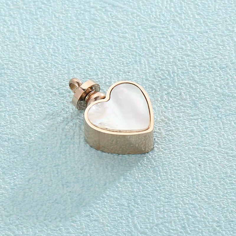 1 Piece Stainless Steel Shell 18K Gold Plated Heart Shape