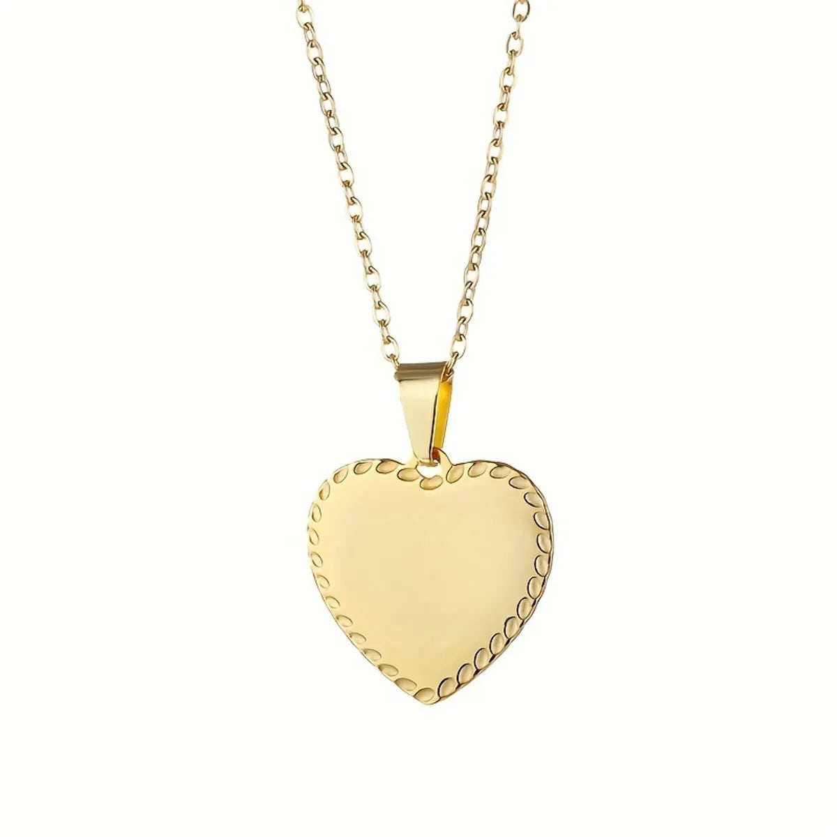 Simple Style Commute Heart Shape Stainless Steel Plating 18k Gold Plated Women's Pendant Necklace