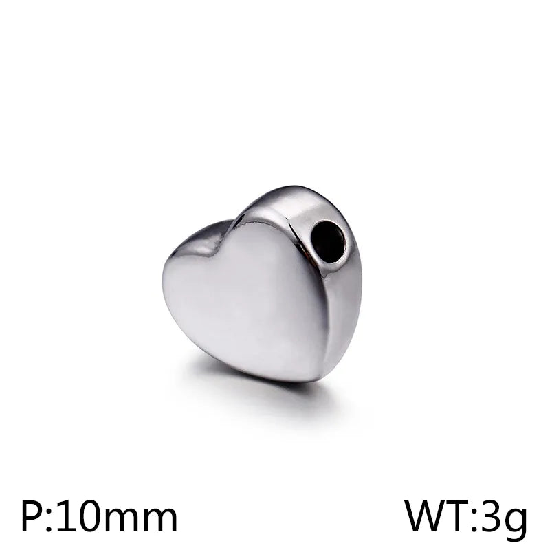 1 Piece Stainless Steel 18K Gold Plated Heart Shape