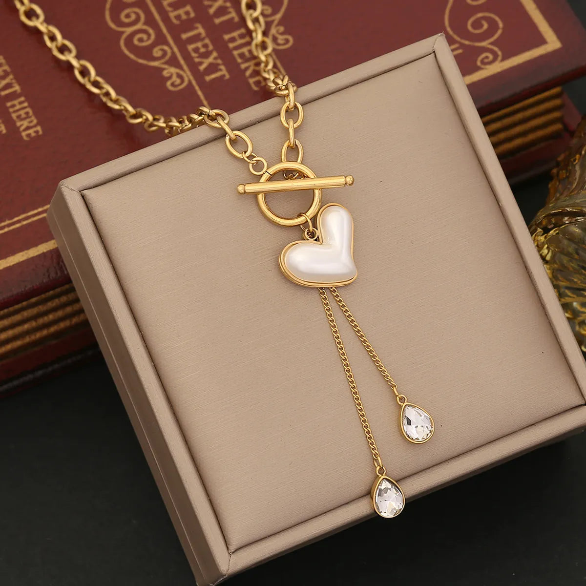 Simple Style Commute Heart Shape Stainless Steel Plating Pendant Necklace