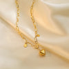 Wholesale Jewelry Simple Style Commute Heart Shape 304 Stainless Steel 18K Gold Plated Plating Pendant Necklace