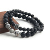 Simple Style Commute Hexagram 304 Stainless Steel Natural Stone Beaded Handmade Men'S Bracelets