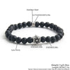 Simple Style Commute Hexagram 304 Stainless Steel Natural Stone Beaded Handmade Men'S Bracelets