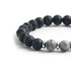 Simple Style Commute Hexagram 304 Stainless Steel Natural Stone Beaded Handmade Men'S Bracelets