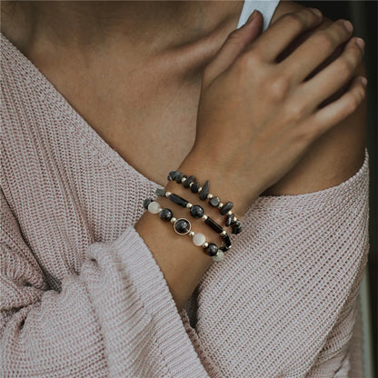 Simple Style Commute Irregular Natural Stone Beaded Bracelets