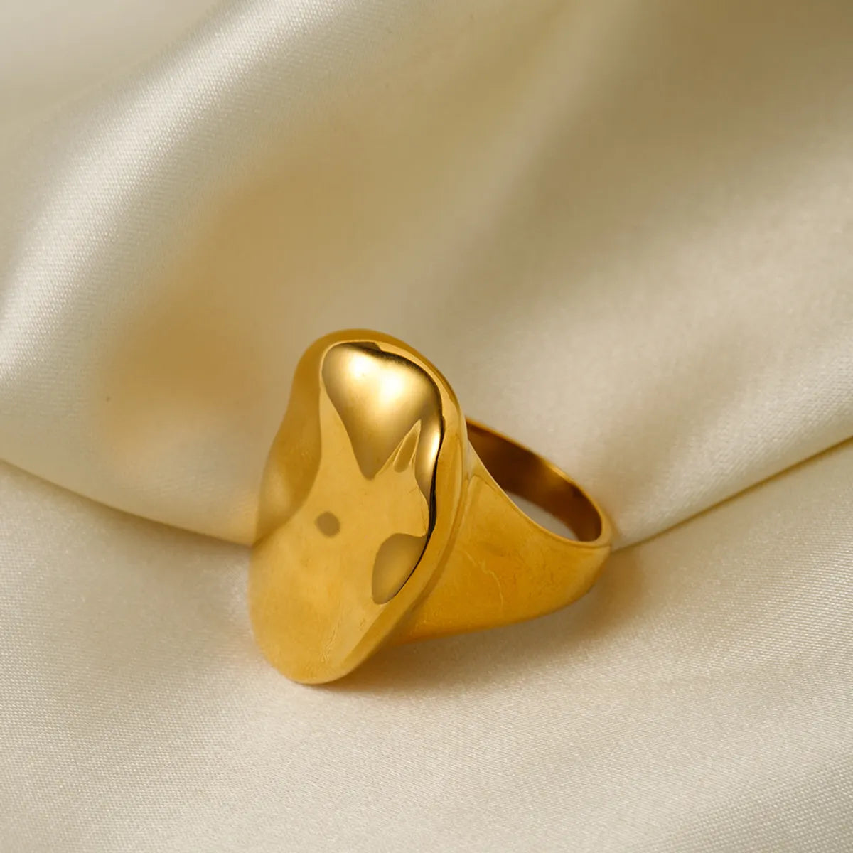 Simple Style Commute Irregular Stainless Steel Plating 18k Gold Plated Rings