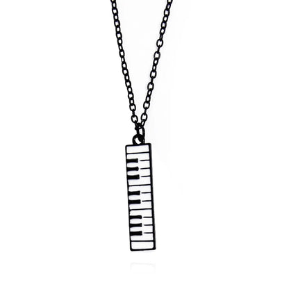 Simple Style Commute Letter Alloy Vacuum Vapor Plating Black Men'S Pendant Necklace