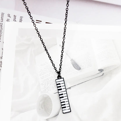 Simple Style Commute Letter Alloy Vacuum Vapor Plating Black Men'S Pendant Necklace