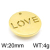 1 Piece Stainless Steel 18K Gold Plated Letter
