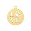 1 Piece Stainless Steel 18K Gold Plated Letter