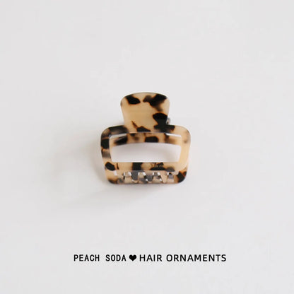 Simple Style Commute Marble Solid Color Leopard Acetic Acid Sheets Hollow Out Hair Claws