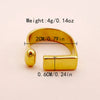Simple Style Commute Rectangle Stainless Steel Polishing Plating Gold Plated Rings