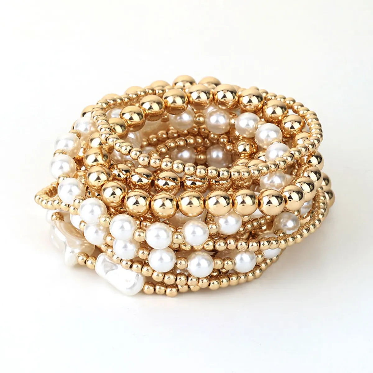 Simple Style Commute Round ABS Imitation Pearl Wholesale Bracelets