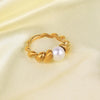 Simple Style Commute Round Stainless Steel 18k Gold Plated Rings In Bulk