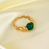 Simple Style Commute Round Stainless Steel 18k Gold Plated Rings In Bulk