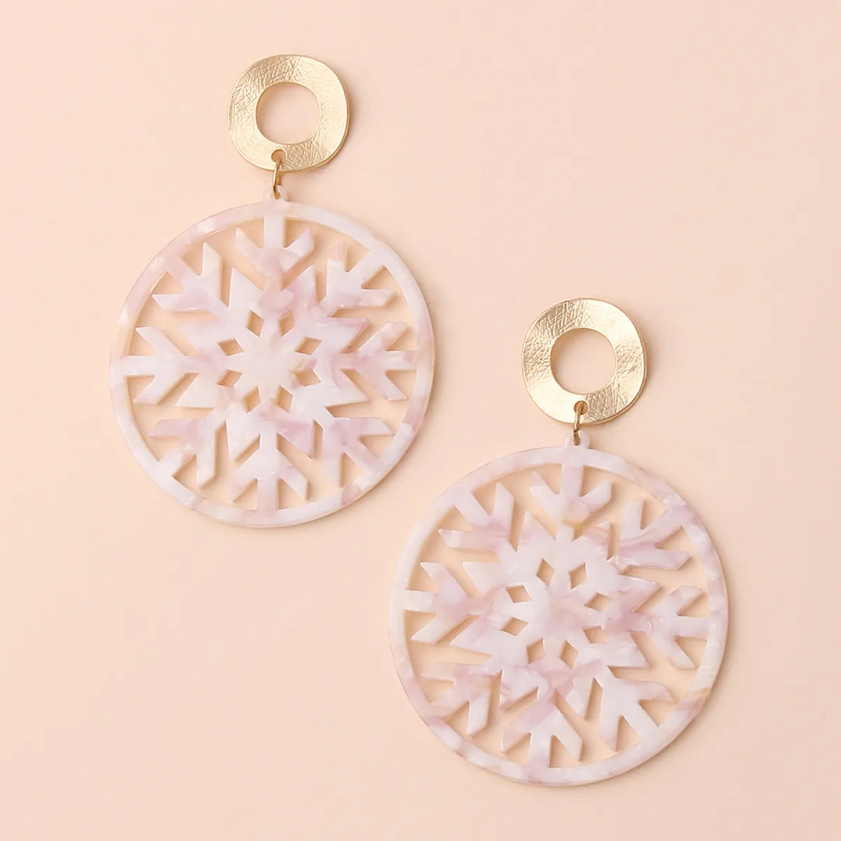 Simple Style Commute Snowflake Arylic Christmas Women'S Drop Earrings