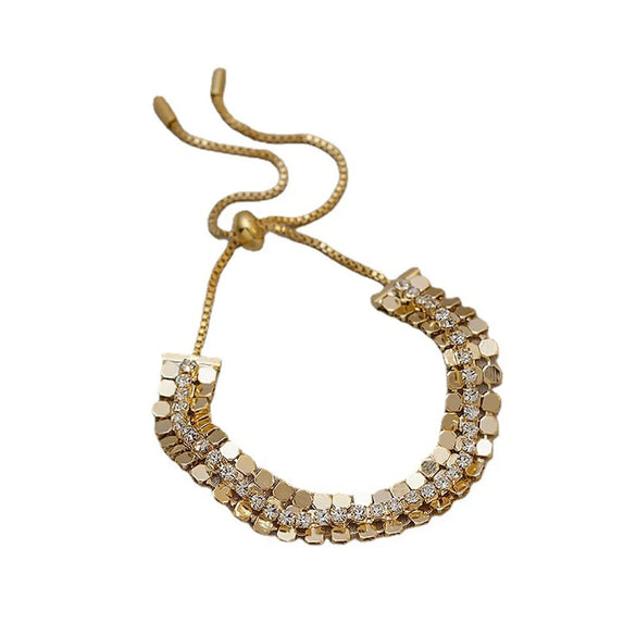 Simple Style Commute Solid Color Alloy Patchwork Women'S Bracelets