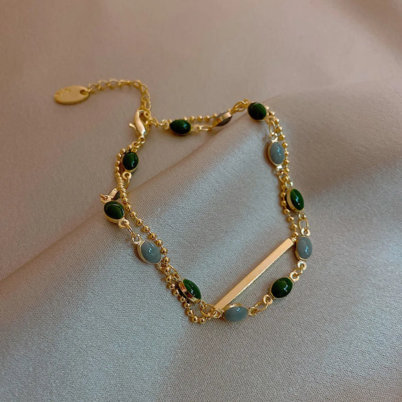 Simple Style Commute Solid Color Alloy Patchwork Women'S Bracelets