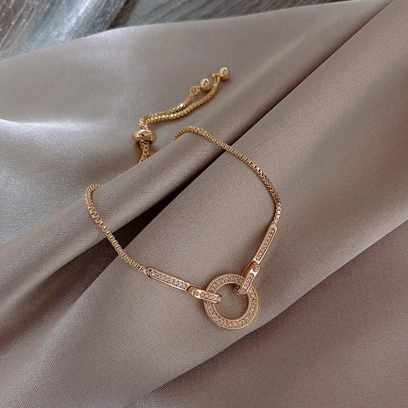 Simple Style Commute Solid Color Alloy Patchwork Women'S Bracelets
