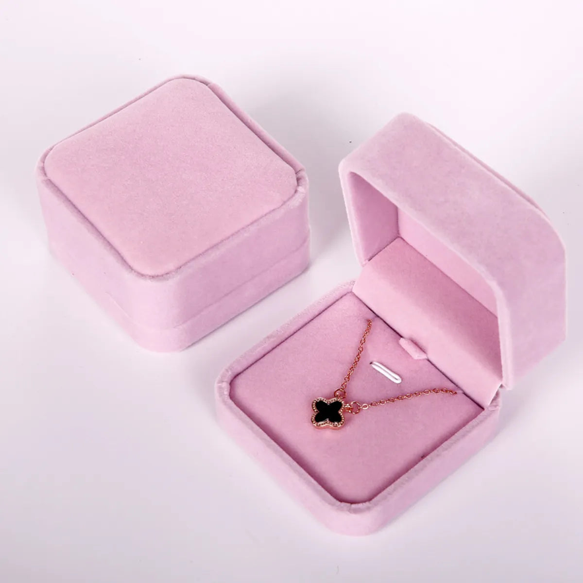 Simple Style Commute Solid Color Cloth Jewelry Boxes