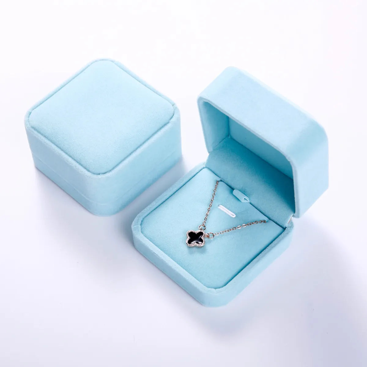 Simple Style Commute Solid Color Cloth Jewelry Boxes