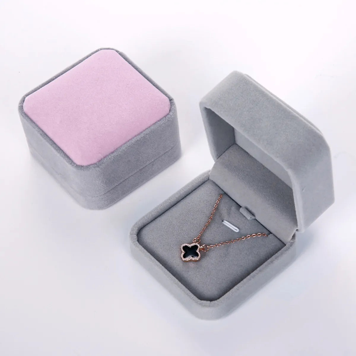 Simple Style Commute Solid Color Cloth Jewelry Boxes