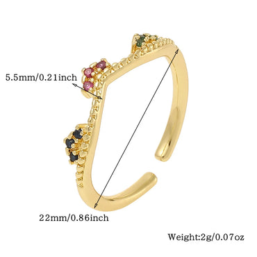 Simple Style Commute Solid Color Copper Zircon Rings In Bulk