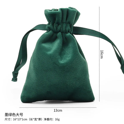 Simple Style Commute Solid Color Flannel Jewelry Packaging Bags