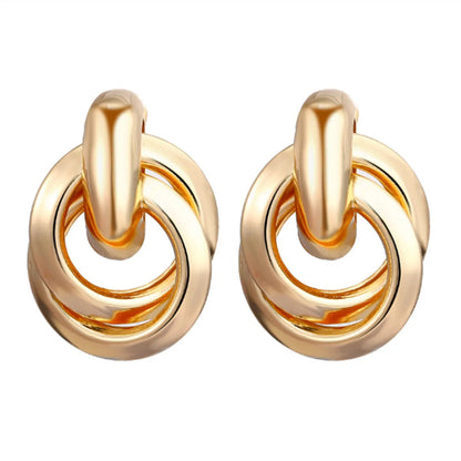 Simple Style Commute Solid Color Metal Women'S Earrings