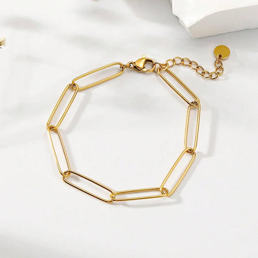 Simple Style Commute Solid Color 304 Stainless Steel 14K Gold Plated Bracelets In Bulk