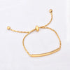 Simple Style Commute Solid Color Stainless Steel Plating 18k Gold Plated Bracelets