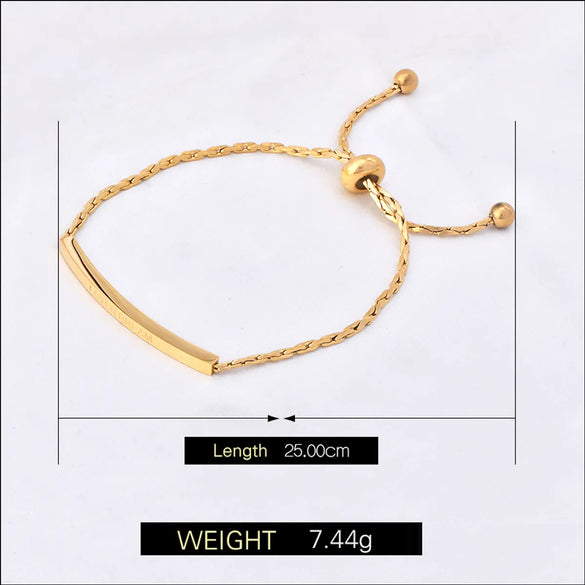 Simple Style Commute Solid Color Stainless Steel Plating 18k Gold Plated Bracelets