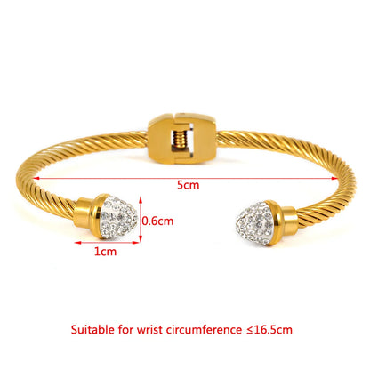 Simple Style Commute Solid Color Stainless Steel Plating Bangle