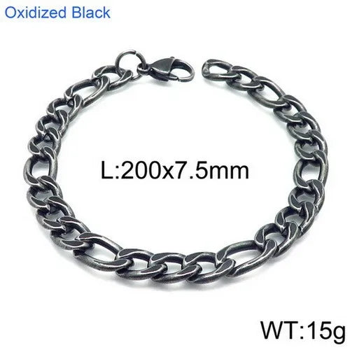 Simple Style Commute Solid Color Titanium Steel Men'S Bracelets