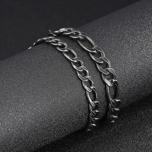 Simple Style Commute Solid Color Titanium Steel Men'S Bracelets