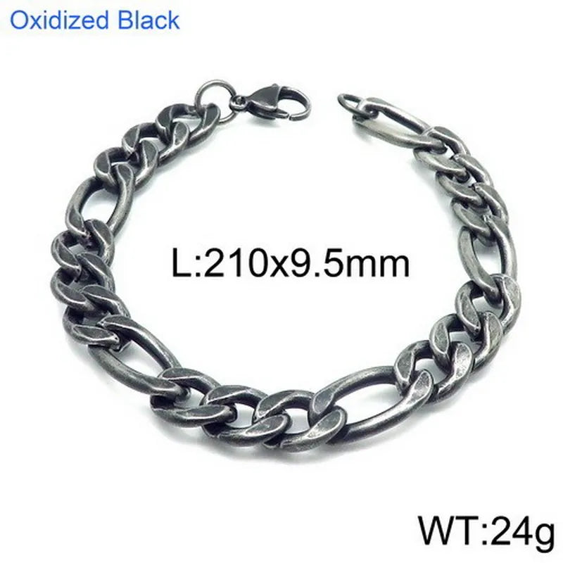 Simple Style Commute Solid Color Titanium Steel Men'S Bracelets