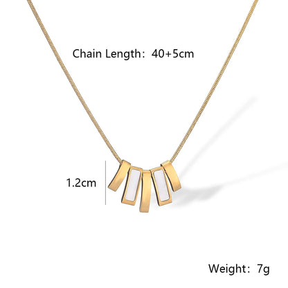 Wholesale Jewelry Simple Style Commute Solid Color 304 Stainless Steel 18K Gold Plated Plating