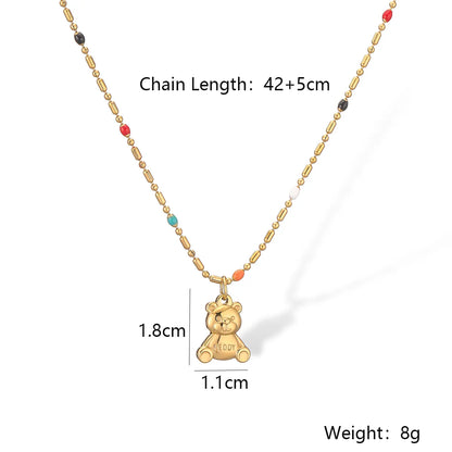 Wholesale Jewelry Simple Style Commute Solid Color 304 Stainless Steel 18K Gold Plated Plating