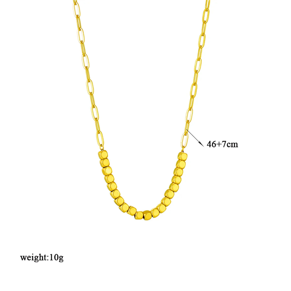 Simple Style Commute Solid Color Titanium Steel Plating 18k Gold Plated Pendant Necklace