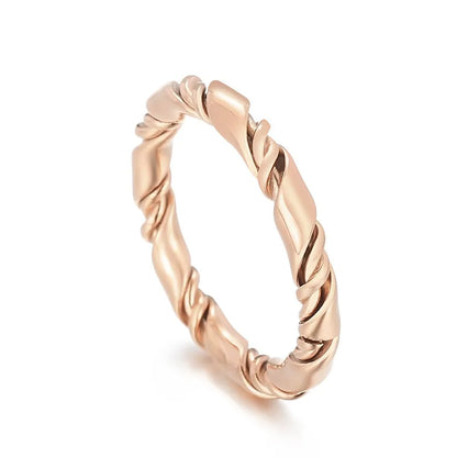 Wholesale Jewelry Simple Style Commute Solid Color Titanium Steel 18K Gold Plated Plating Rings