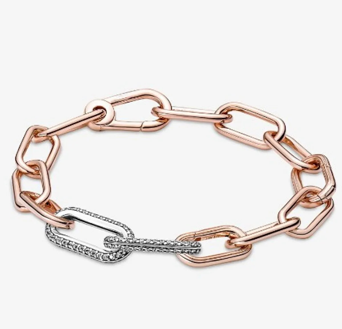 Simple Style Commute U Shape Oval Heart Shape Copper Plating Inlay Zircon Silver Plated Bracelets