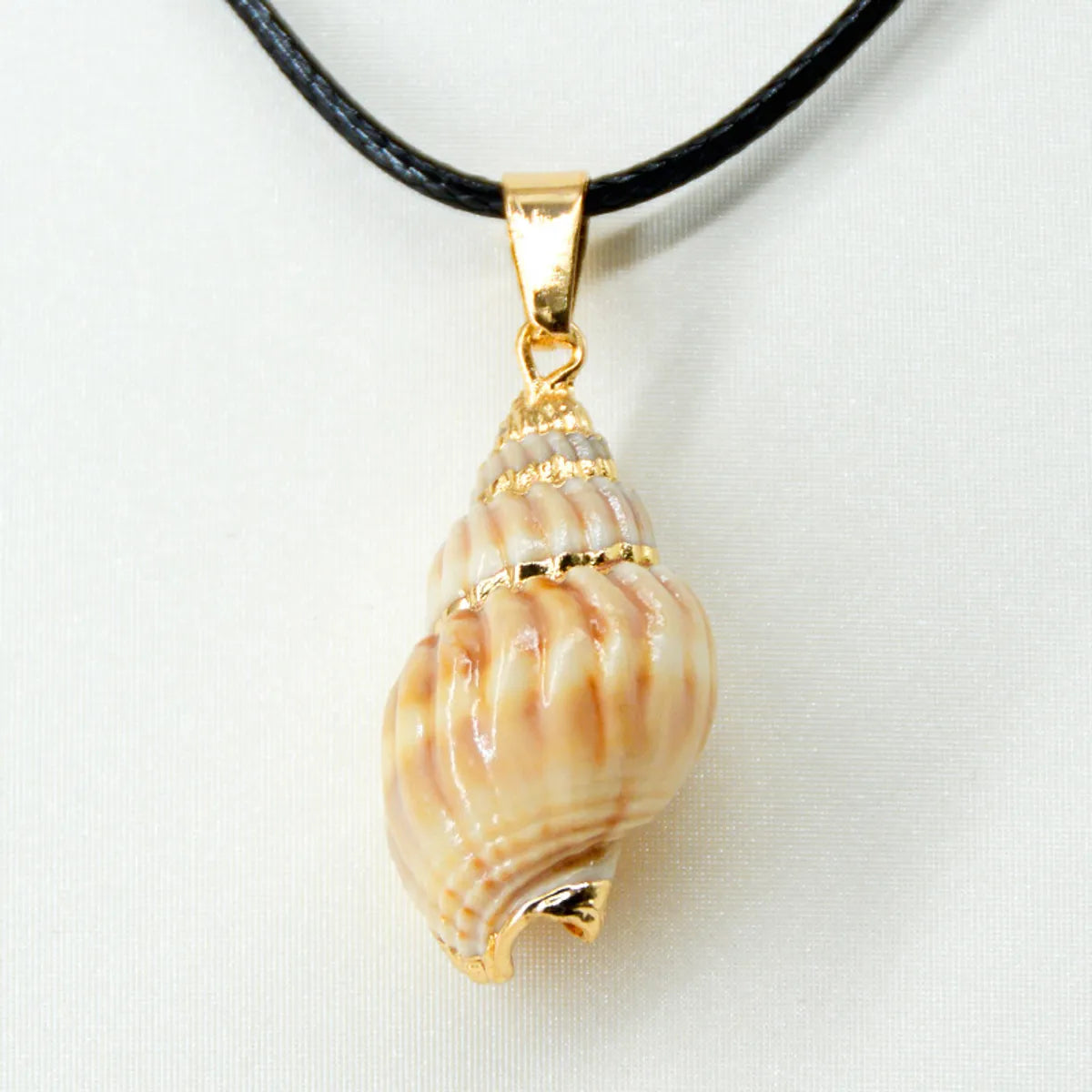 Simple Style Conch Pu Leather Shell Wholesale Pendant Necklace