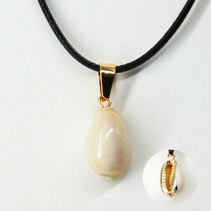 Simple Style Conch Pu Leather Shell Wholesale Pendant Necklace