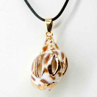 Simple Style Conch Pu Leather Shell Wholesale Pendant Necklace