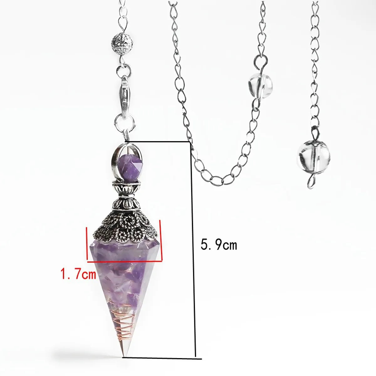 Simple Style Conical Resin Copper Pendant Necklace