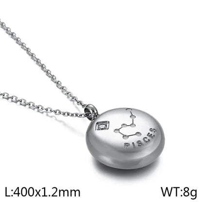 Simple Style Constellation 304 Stainless Steel Women'S Pendant Necklace